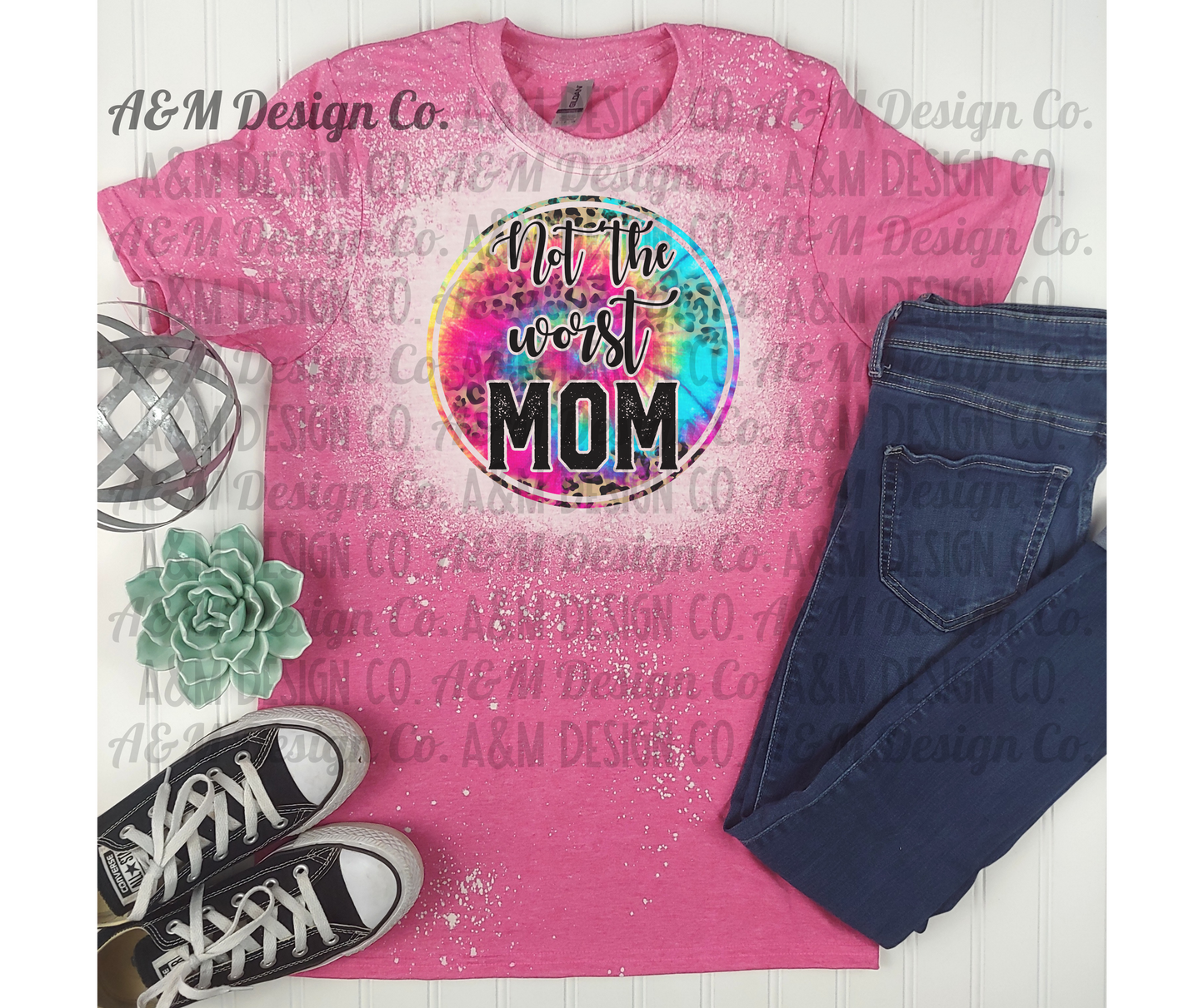 Not The Worst Mom Bleached Tee