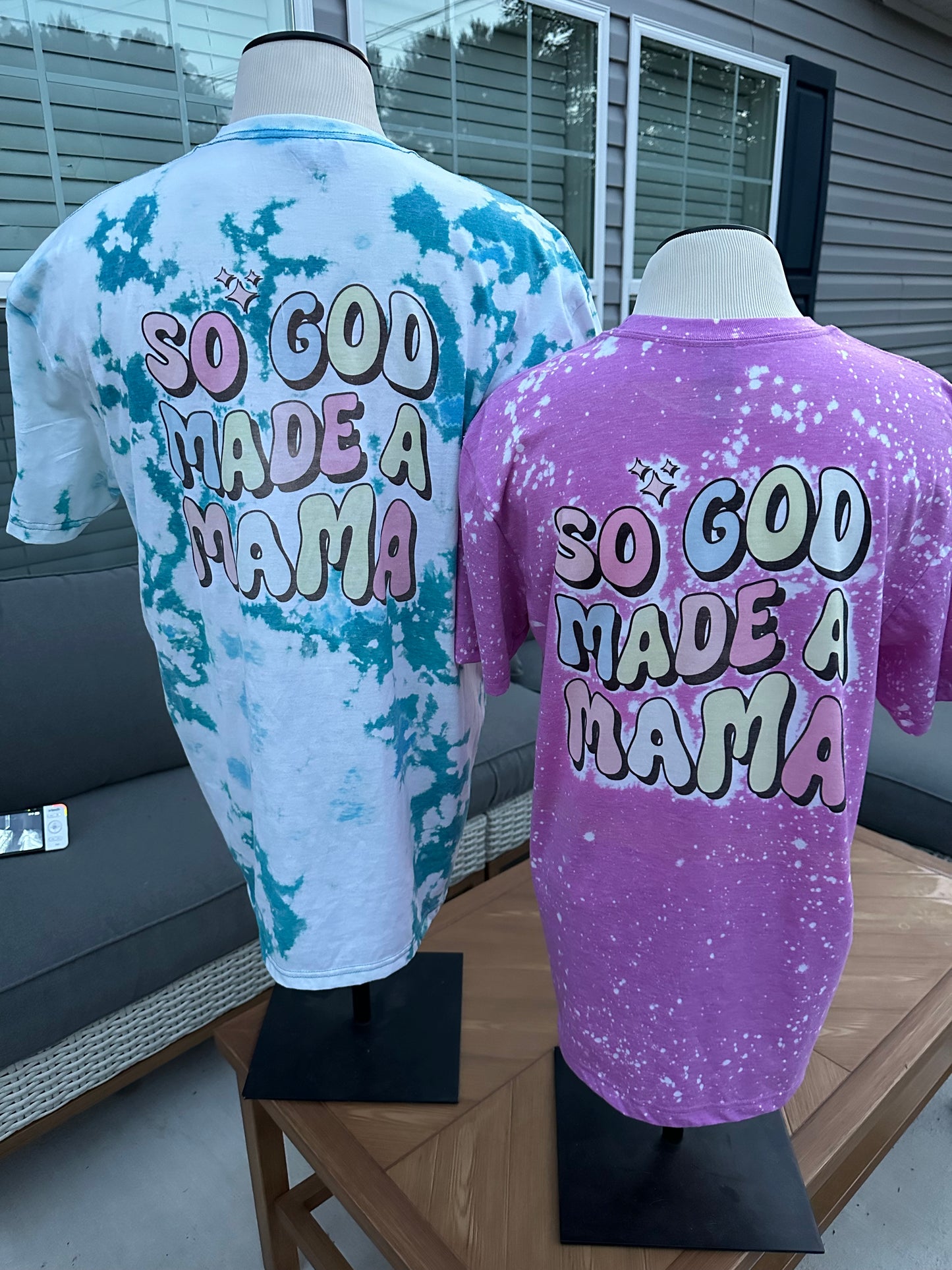 So God Made a Momma Bleached Tee
