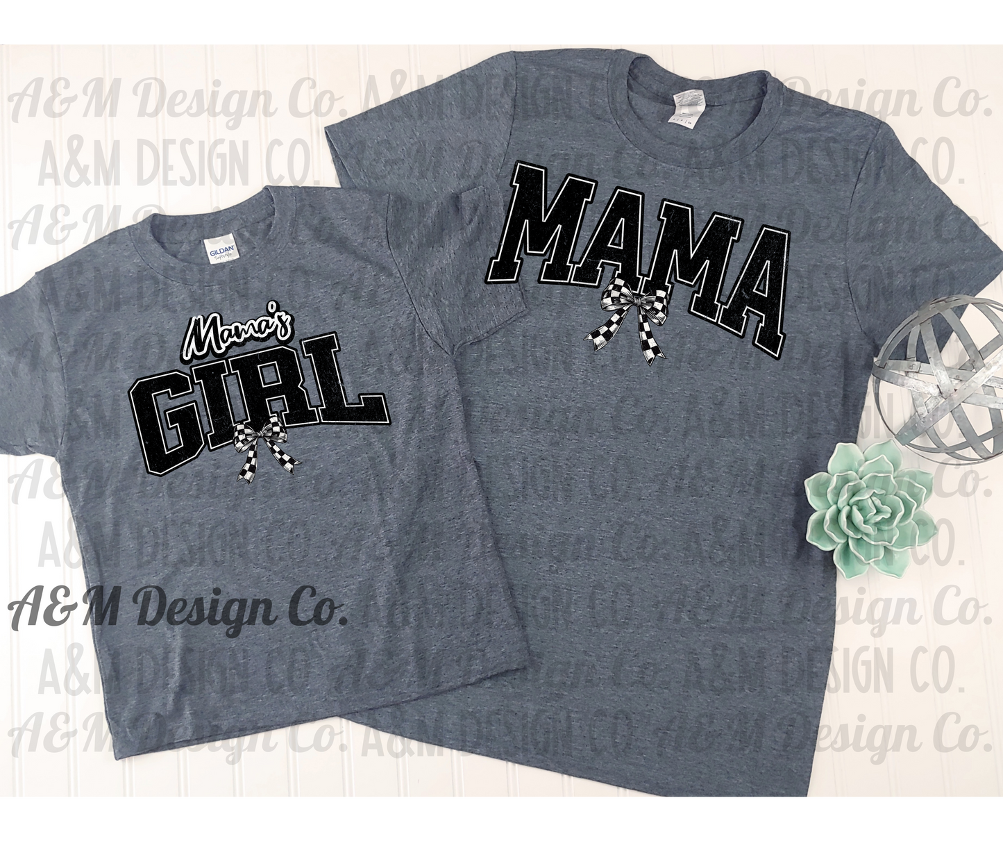 Mama-Checkered Bow