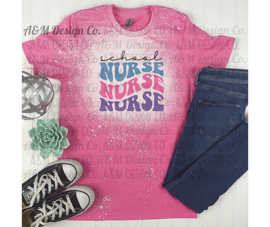 School Nurse Bleached Tee