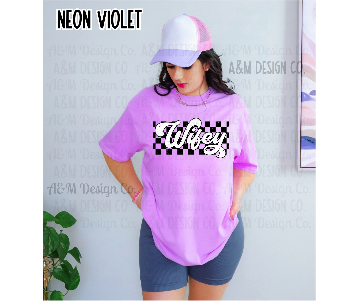 Retro Wifey Graphic Tee-Comfort Colors