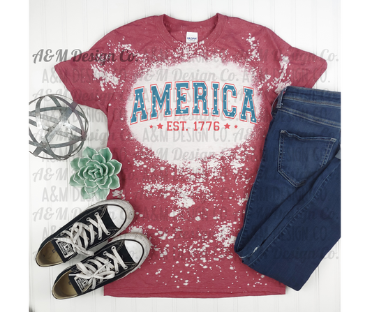 America Bleached Tee