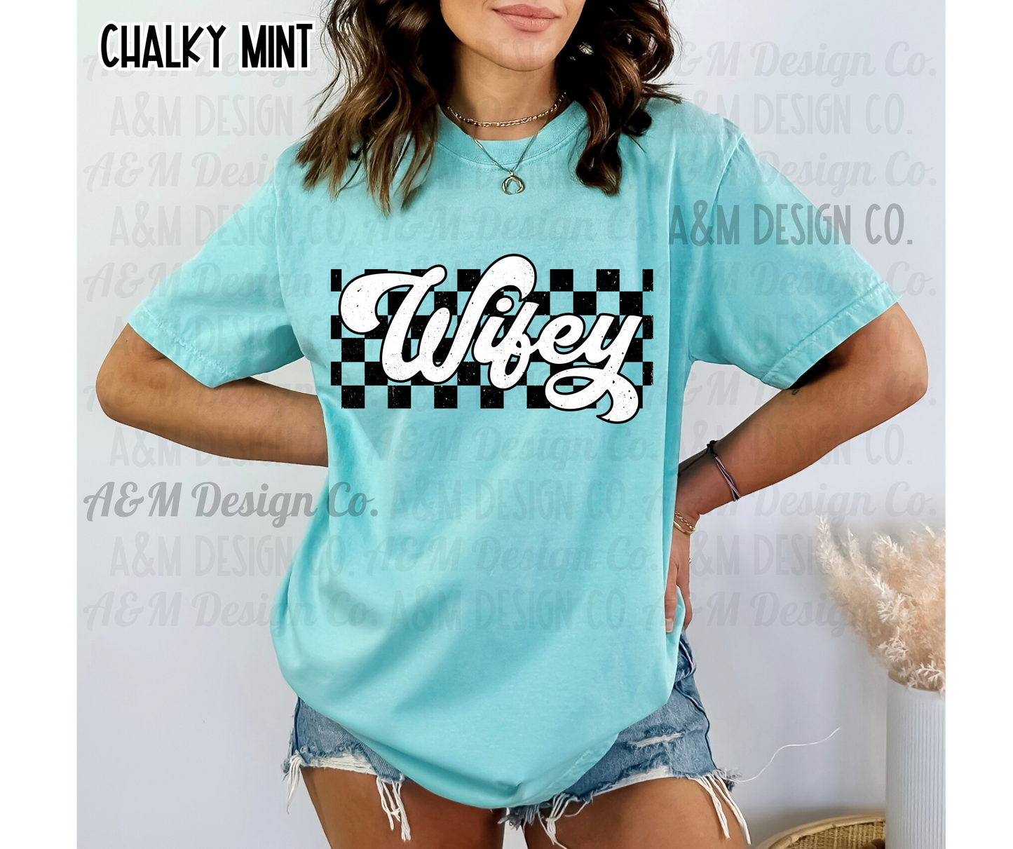 Retro Wifey Graphic Tee-Comfort Colors