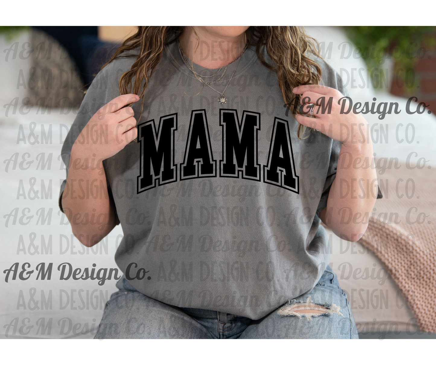 Varsity Mama-Black