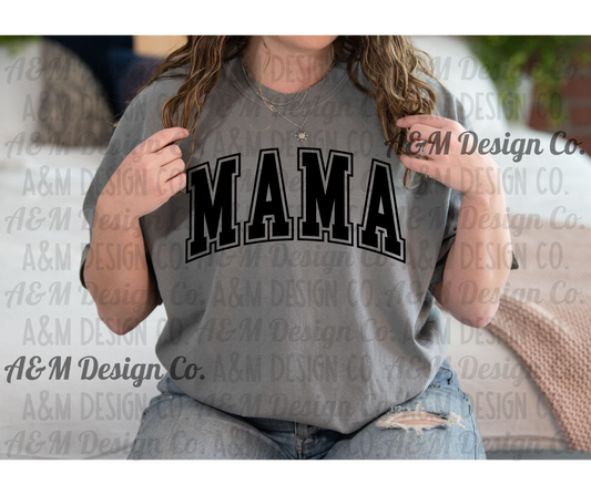 Varsity Mama-Black