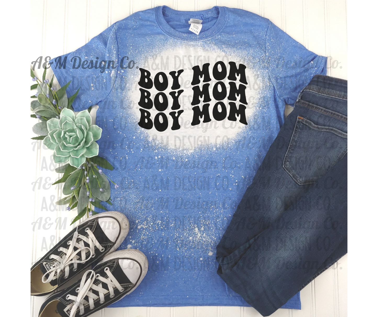 Boy Mom Bleached Tee