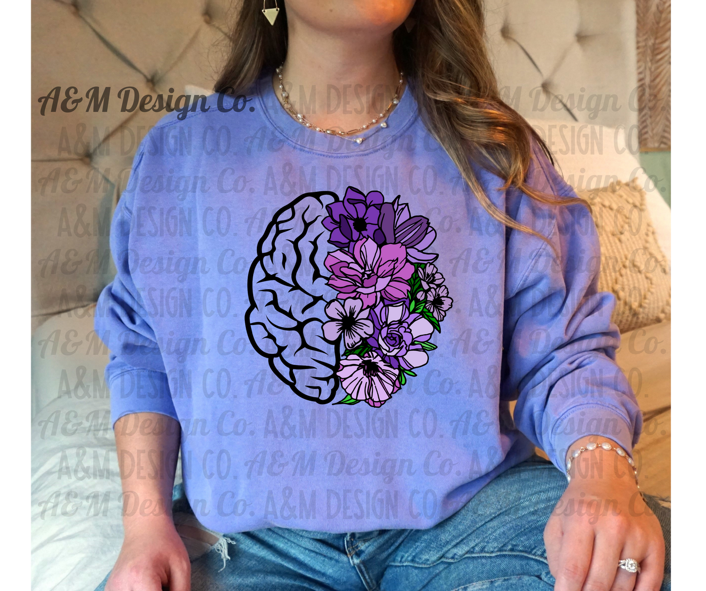 Purple Floral Brain